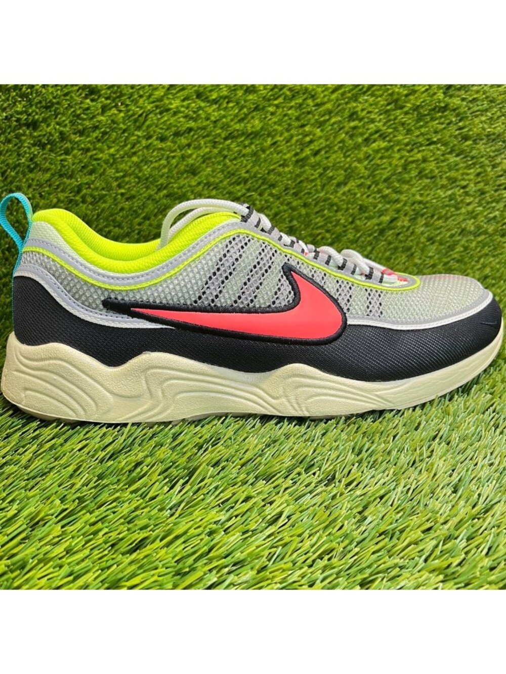 Nike Air Zoom Spiridon Mens Size 11.5 Volt Black Pink Running Shoes Sneakers